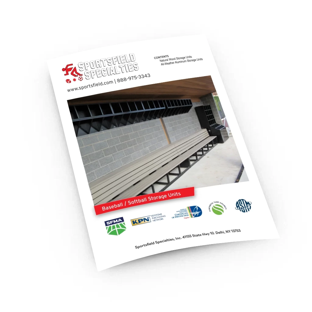 Baseball / softball storage units brochure cover