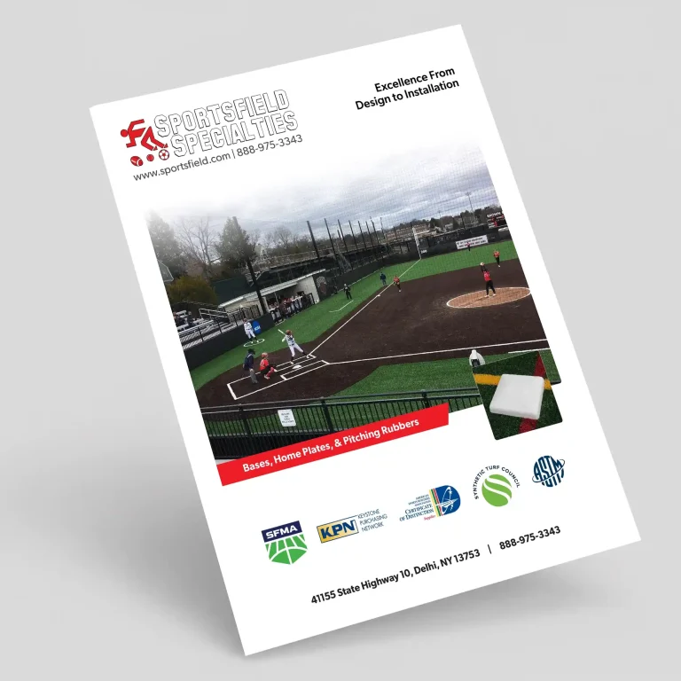 Bases, home plates & pitching rubbers brochure cover