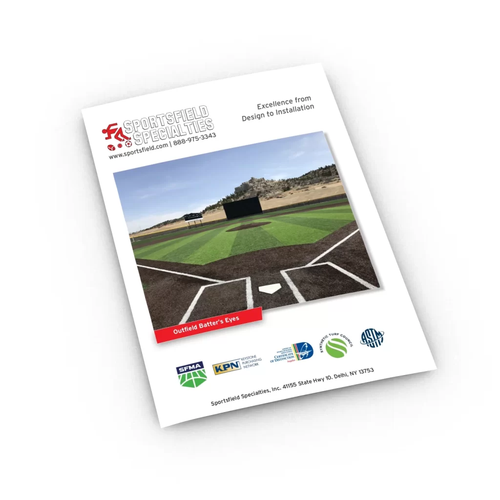 Outfield batter's eye brochure cover