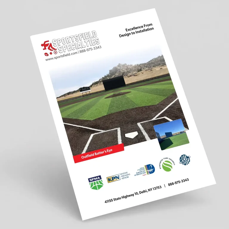Outfield batter's eye brochure cover