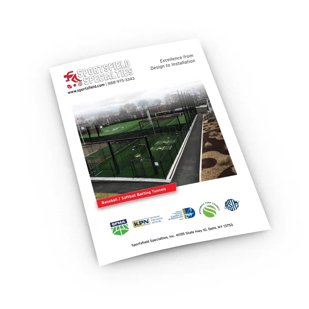 Baseball / softball batting tunnels brochure cover