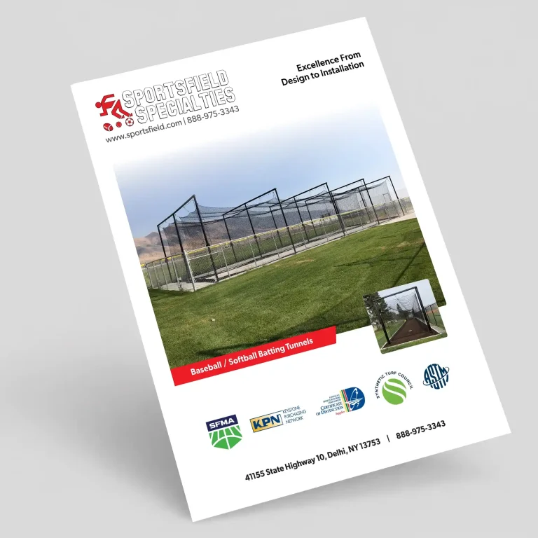 Baseball / softball batting tunnels brochure cover