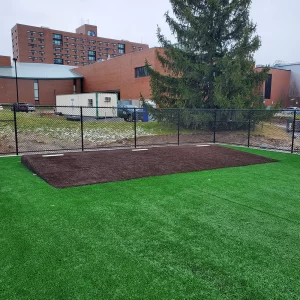 bullpen pitching mounds installed in the a teams practice field