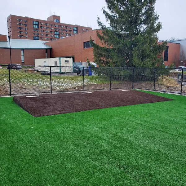 bullpen pitching mounds installed in the a teams practice field