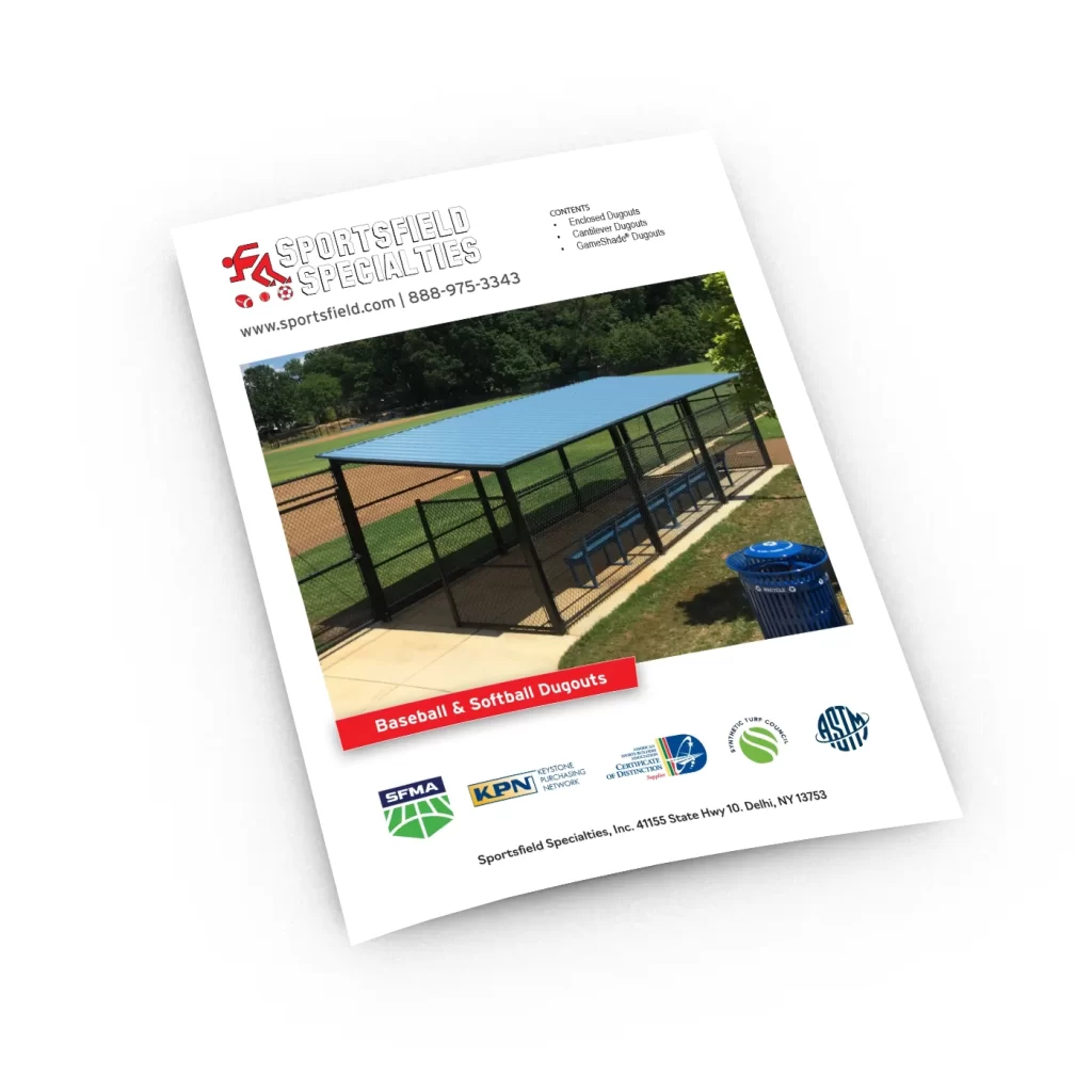 Baseball & softball dugouts brochure cover