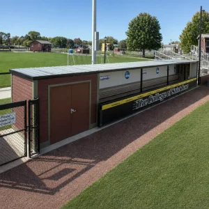 enclosed dugout at st rose college