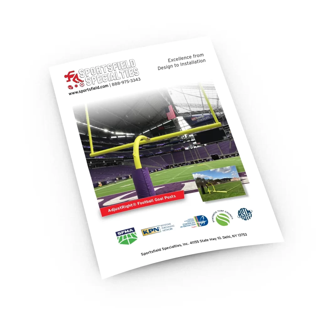 Adjustright® football goal posts brochure cover