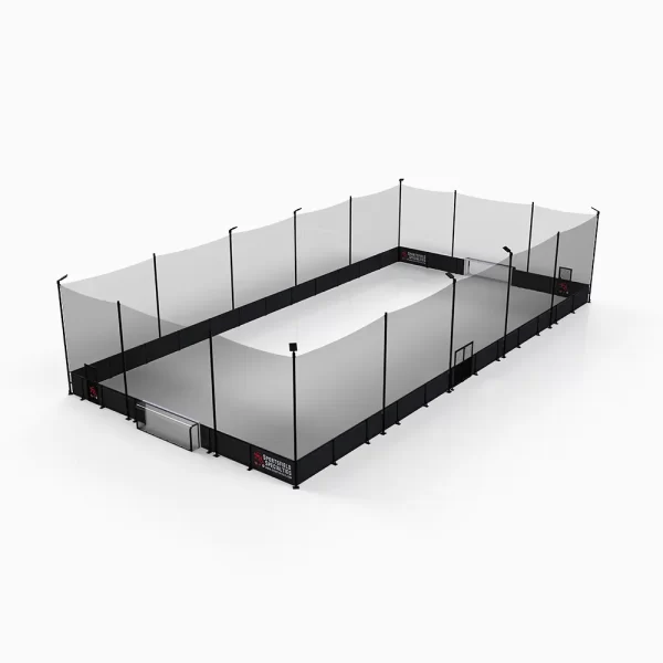 3D rendering of a FútWall® Five-A-Side Soccer Enclosures