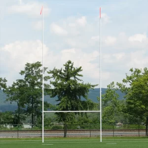 H-Style Football Goal Post installed on a natural grass football field