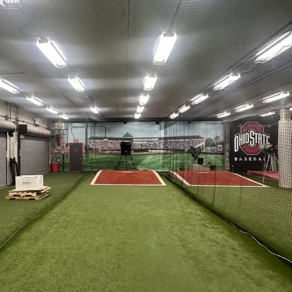 Retractable indoor batting tunnels installed at Ohio State