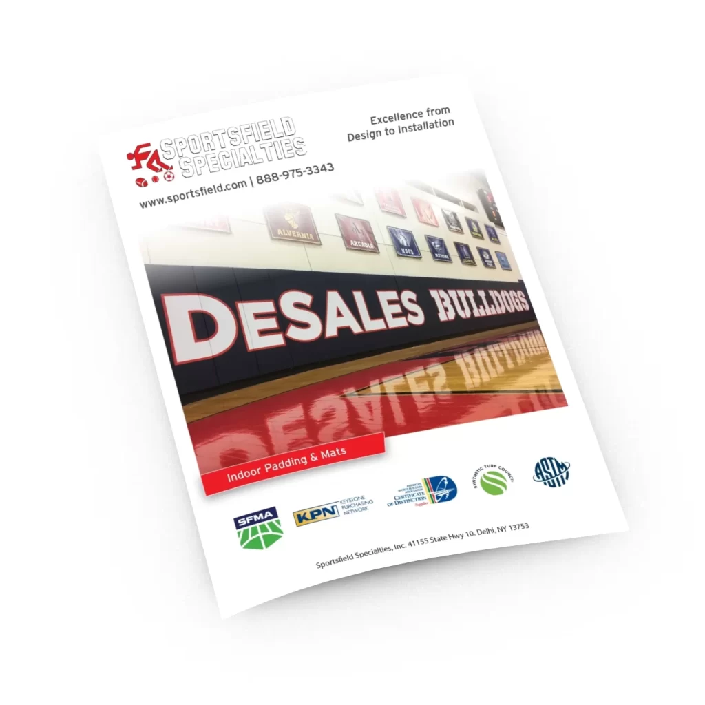 Indoor padding & mats brochure cover