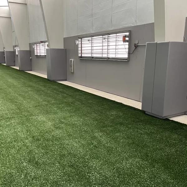 Gray Indoor wall padding installed at Blakemore High School