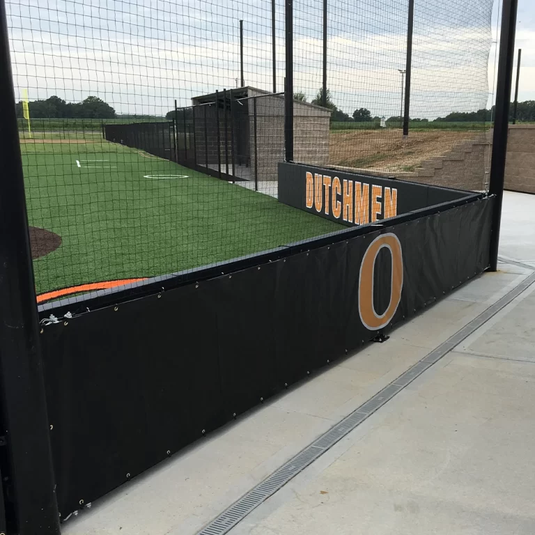 Tension Netting System w/ Integrated Wall Pad Backstops