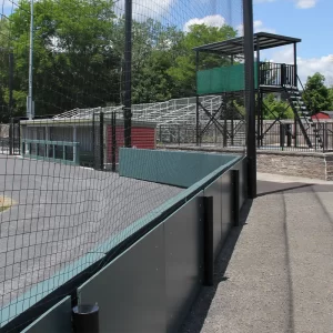 Tension Netting with Integrated Wall Pad Backstops installed at Neahwa Park in Oneonta, NY