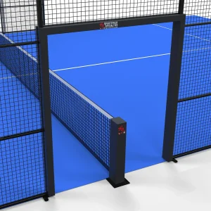 3d rendering of padel court entrance / exit padding