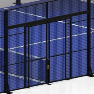 3D rendering of the ALL-NEW PaDelhi™ Padel Court Entrance/Exit Sliding Locking Gate System