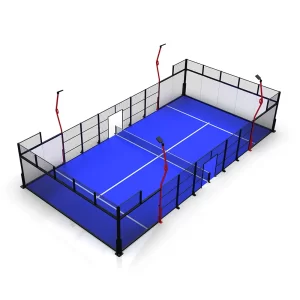 a 3D rendering of PaDelhi™ Panoramic Padel Court Systems by Sportsfield Specialties