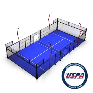 a 3D rendering of PaDelhi™ Panoramic Padel Court Systems by Sportsfield Specialties