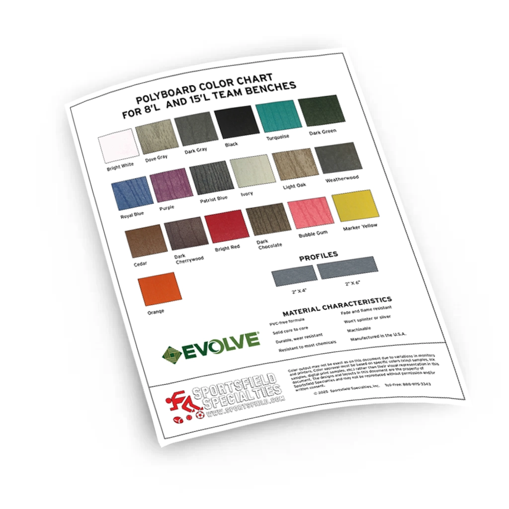 Product Color Charts | Sportsfield Specialties