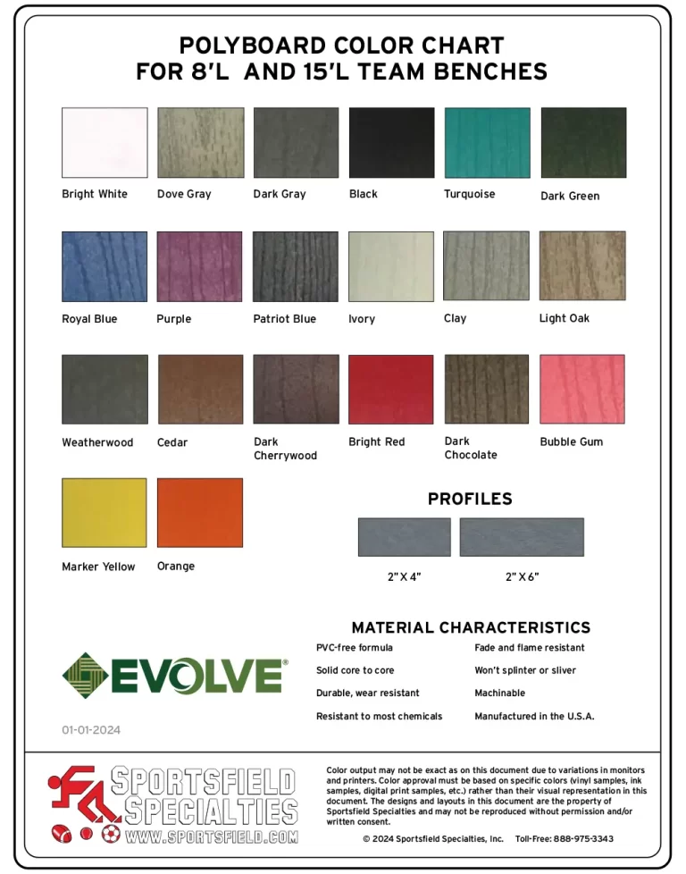 Polyboard Color Chart