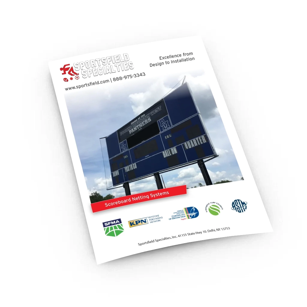 Scoreboard netting systems brochure cover