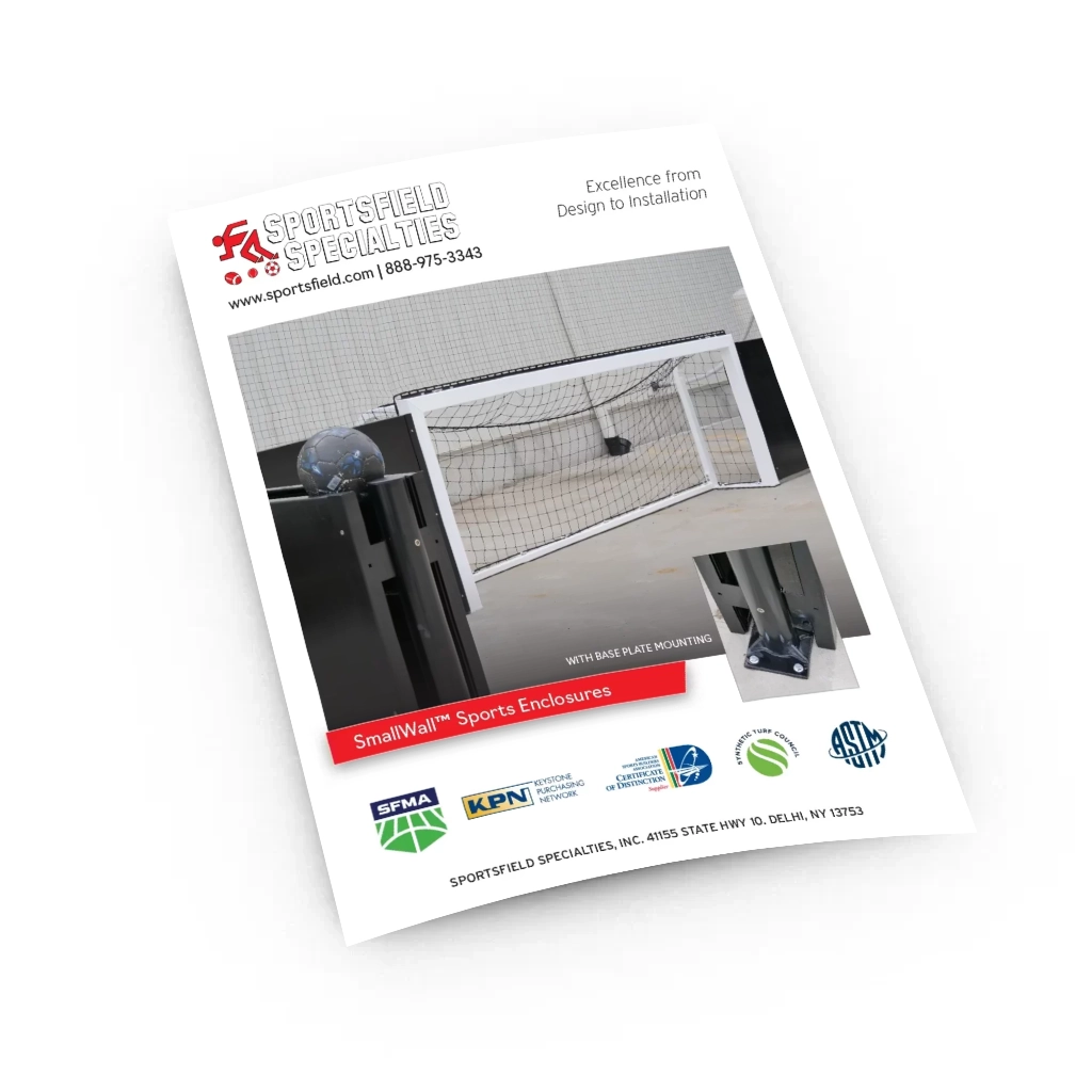 Smallwall™ sports enclosures brochure cover