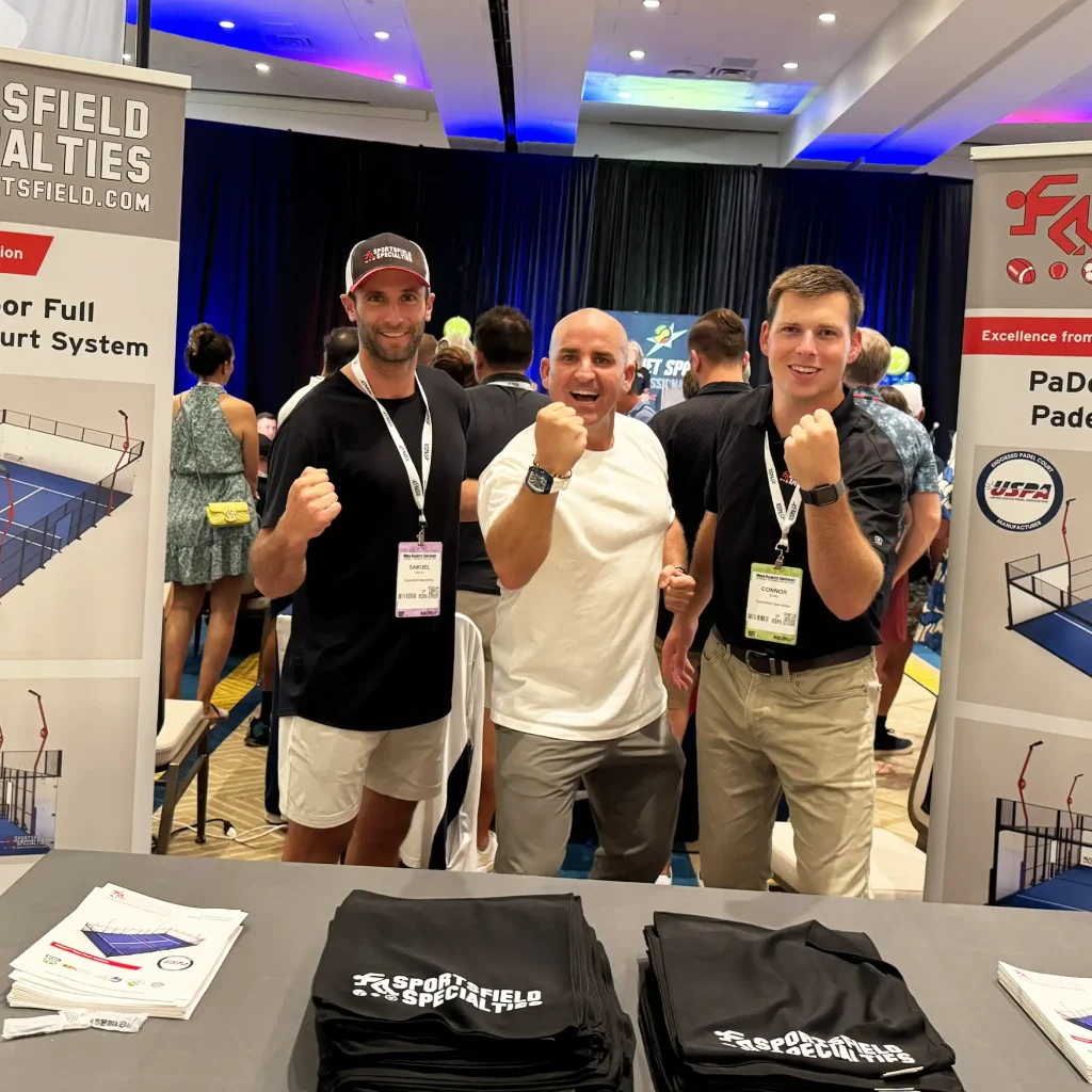 Sam Markle (left), Marcos Del Pilar (middle) and Connor Gioffe (right) at the RSPA tradeshow