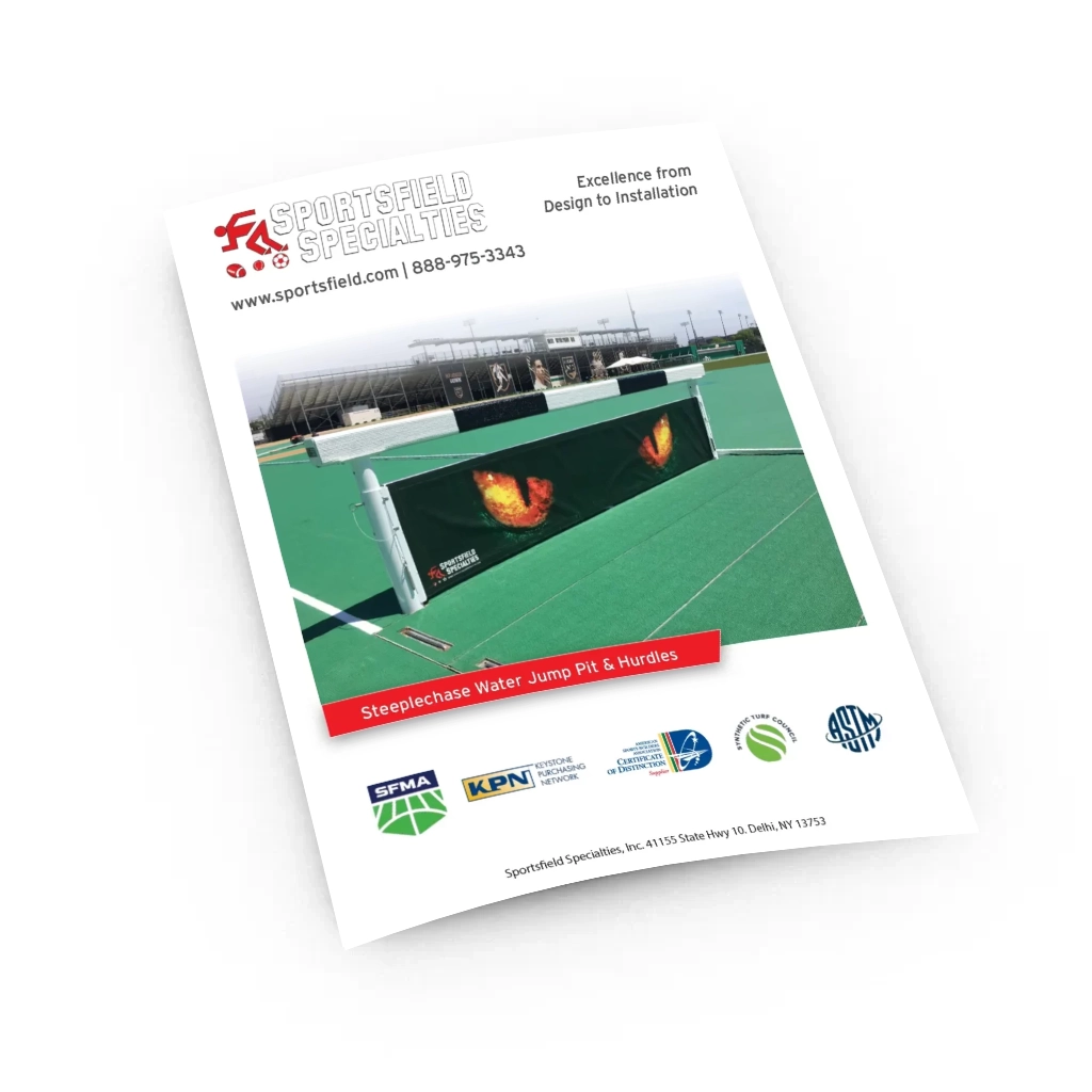 Steeplechase water jump pit & hurdles brochure cover