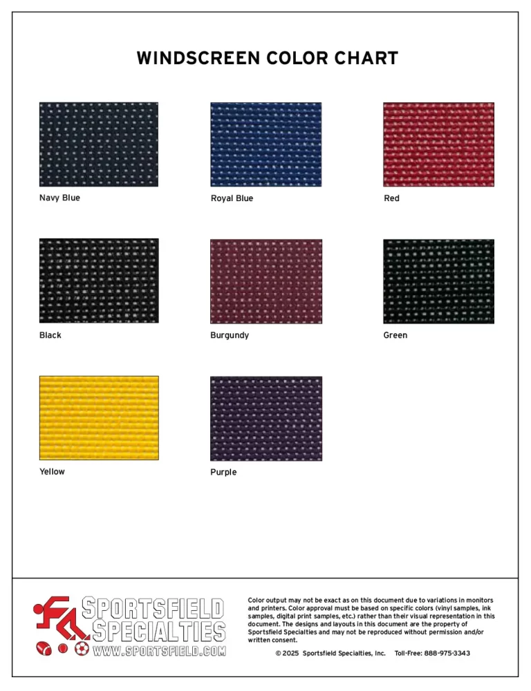 windscreen color chart cover